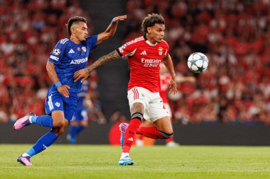 Camilo Duran and Richard Rios seen during Champions League 25 26 league phase game between SL Benfica and Qarabag FK (Maciej Rogowski/ Ball Raw Images)