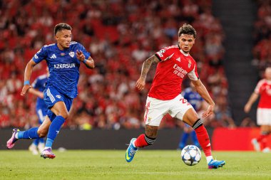 Camilo Duran and Richard Rios seen during Champions League 25 26 league phase game between SL Benfica and Qarabag FK (Maciej Rogowski/ Ball Raw Images)