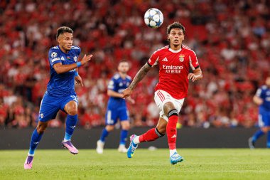 Camilo Duran and Richard Rios seen during Champions League 25 26 league phase game between SL Benfica and Qarabag FK (Maciej Rogowski/ Ball Raw Images)