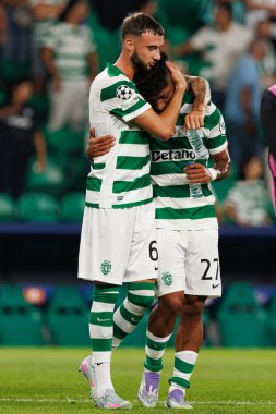 Zeno Debast and Alisson Santos seen during Champions League 25 26 league phase game between Sporting CP and FC Kairat Almaty (Maciej Rogowski/ Ball Raw Images)