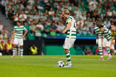 Morten Hjulmand seen during Champions League 25 26 league phase game between Sporting CP and FC Kairat Almaty (Maciej Rogowski/ Ball Raw Images)