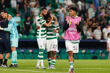 Zeno Debast and Alisson Santos seen during Champions League 25 26 league phase game between Sporting CP and FC Kairat Almaty (Maciej Rogowski/ Ball Raw Images)