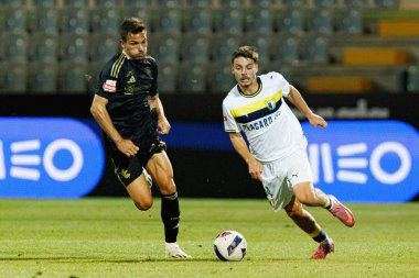 Andre Geraldes and Mathias De Amorim seen during Liga Portugal game between teams of Casa Pia and FC Famalicao at Estadio Municipal Rio Maior (Maciej Rogowski/Ball Raw Images)