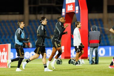Gaizka Larrazabal and Cassiano seen during Liga Portugal game between teams of Casa Pia and FC Famalicao at Estadio Municipal Rio Maior (Maciej Rogowski/Ball Raw Images)
