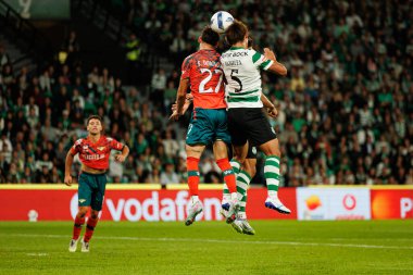 Francisco Domingues and Hidemasa Morita  seen during Liga Portugal game between teams of Sporting CP and Moreirense FC at Estadio Jose Alvalade (Maciej Rogowski/Ball Raw Images)