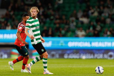 Morten Hjulmand  seen during Liga Portugal game between teams of Sporting CP and Moreirense FC at Estadio Jose Alvalade (Maciej Rogowski/Ball Raw Images)
