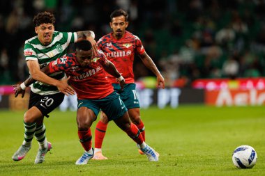 Maximiliano Araujo and Cedric Teguia seen during Liga Portugal game between teams of Sporting CP and Moreirense FC at Estadio Jose Alvalade (Maciej Rogowski/Ball Raw Images)