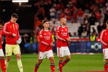 Georgiy Sudakov and Fredrik Aursnes seen during Liga Portugal game between SL Benfica and Rio Ave FC (Ball Raw Images/ Maciej Rogowski)