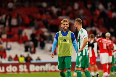 Ole Pohlmann and Jakub Brabec seen during Liga Portugal game between SL Benfica and Rio Ave FC (Ball Raw Images/ Maciej Rogowski)