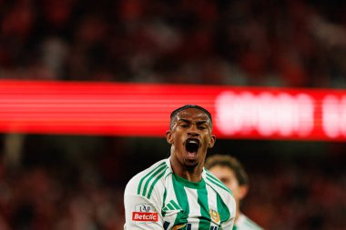 Andre Luiz seen celebrating after scoring goal during Liga Portugal game between SL Benfica and Rio Ave FC (Ball Raw Images/ Maciej Rogowski)