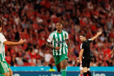 Andre Luiz seen celebrating after scoring goal during Liga Portugal game between SL Benfica and Rio Ave FC (Ball Raw Images/ Maciej Rogowski)