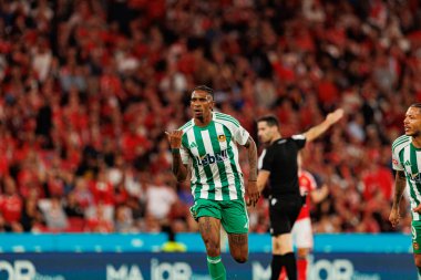 Andre Luiz seen celebrating after scoring goal during Liga Portugal game between SL Benfica and Rio Ave FC (Ball Raw Images/ Maciej Rogowski)