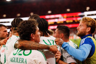 Andre Luiz seen celebrating after scoring goal during Liga Portugal game between SL Benfica and Rio Ave FC (Ball Raw Images/ Maciej Rogowski)