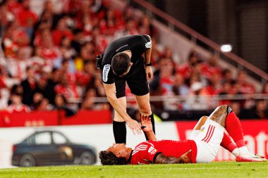 Sergio Guelho and Richard Rios seen during Liga Portugal game between SL Benfica and Rio Ave FC (Ball Raw Images/ Maciej Rogowski)