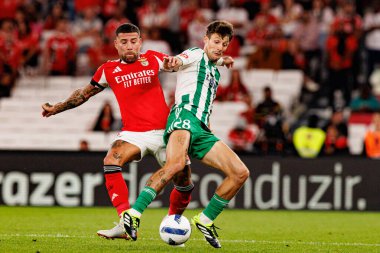 Nicolas Otamendi and Marc Gual seen during Liga Portugal game between SL Benfica and Rio Ave FC (Ball Raw Images/ Maciej Rogowski)