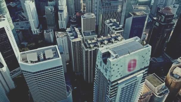 AERIAL. Vídeo em estilo cinematográfico de Kuala Lumpur cidade . — Vídeo de Stock