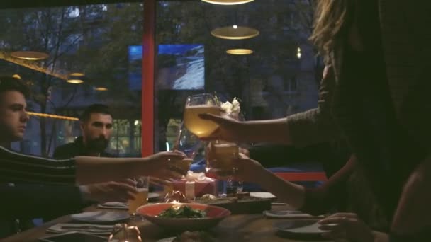 피크닉과 바베 큐를 만드는 시간을 보내는 친구의 그룹 — 비디오