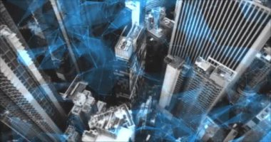 Hava. Midtown yakınındaki Hong Kong şehir manzarası ile bağlantı üstten görünüm