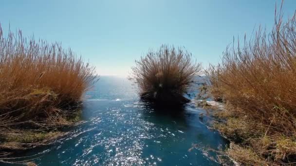 Waterfall on Duden river in Antalya, Turkey — Stock Video