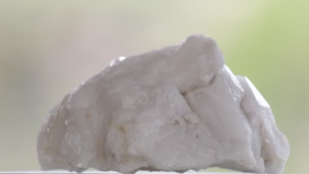 Natural quartz semigem geode crystals geological mineral — Stock Video