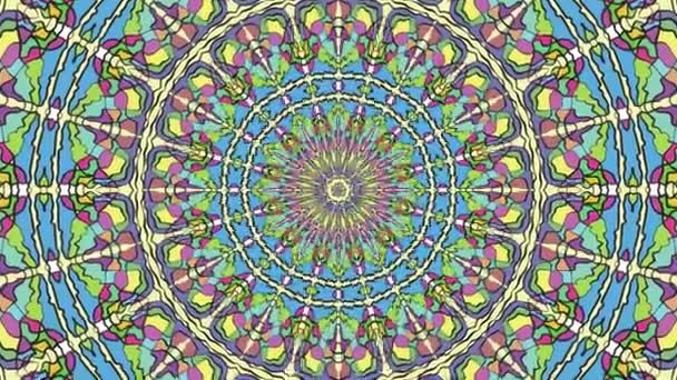 Séquence de kaléidoscope en boucle colorée. Résumé fond graphique de mouvement — Video
