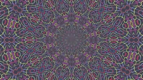 Colorful looping kaleidoscope sequence. Abstract motion graphics background — Stock Video