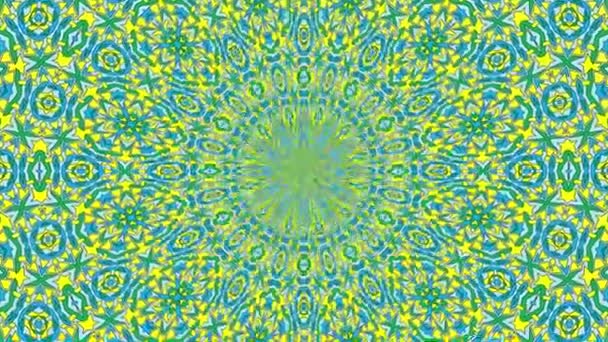 Fargerik kaleidoskopsekvens. Bakgrunn av abstrakt bevegelsesgrafikk – stockvideo