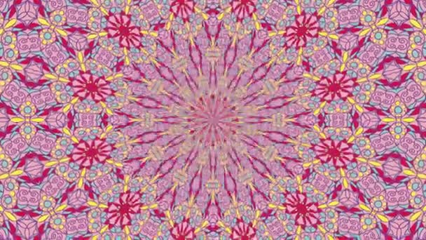 Colorful looping kaleidoscope sequence. Abstract motion graphics background — Stock Video