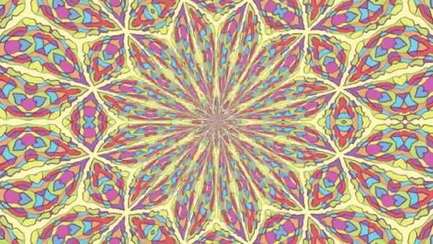 Barevné opakování sekvence kaleidoskop. Abstraktní návrh grafiky pozadí — Stock video