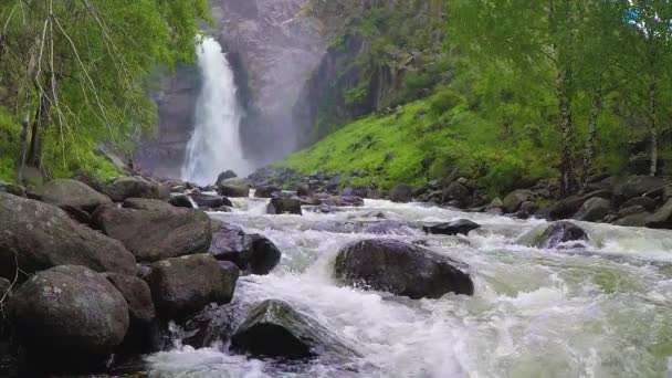 Cachoeira Kurkure. Movimento lento . — Vídeo de Stock