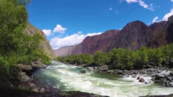 Chulyshman River. Altai Mountains — Stock Video