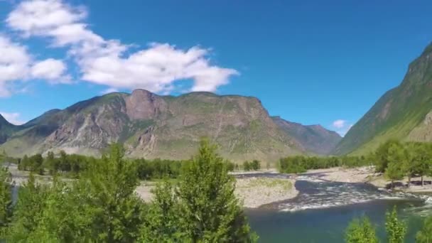 Río Chulyshman, lapso de tiempo — Vídeos de Stock