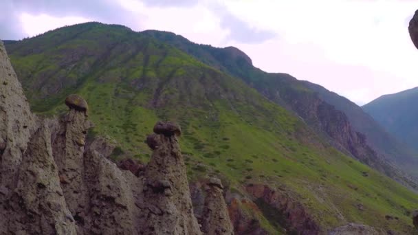 Cudowny Montaż Grzybów Kamiennych, Panorama — Wideo stockowe