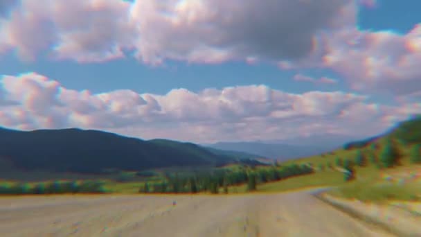 Prašná cesta v Ulagan District, Altai Mountains, Sibiř, Rusko — Stock video