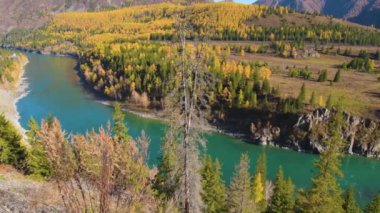 Turkuaz Katun Nehri, Altai Dağları, Altai Cumhuriyeti, Rusya.