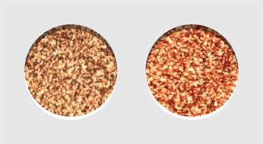 Glitter göz farı tinsel Shimmer, ruj veya toz. Soyut parlaklık daireler, palet, vektör makyaj.