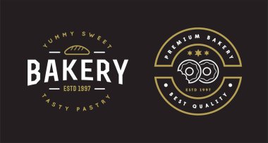 Vektör Pasta Nefsi Dükkan Tabelası Çift Set