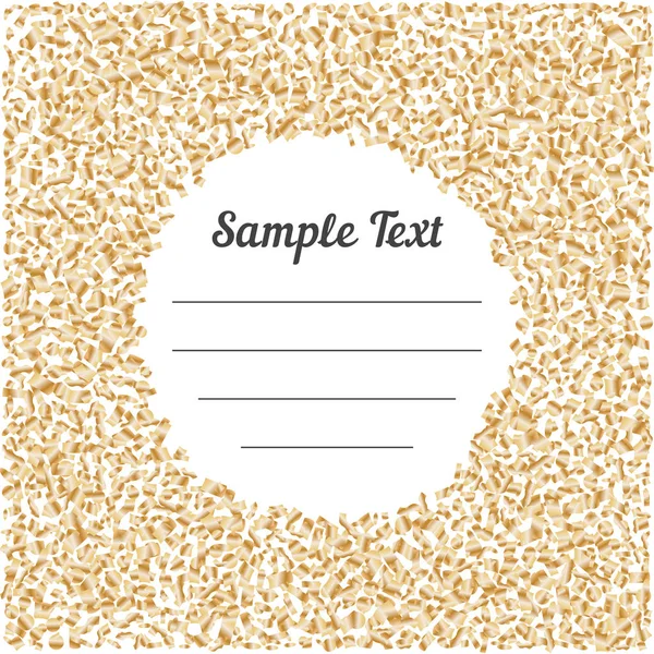 Confetti Golden Tiny Sample Text Falling Transparent Background Vector — Stock Vector