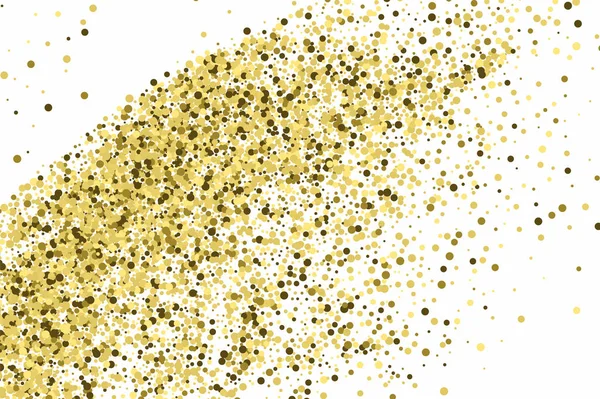 Gold Glitter Textura Isolada Sobre Branco Amber Particles Color Contexto —  Vetores de Stock