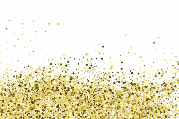 Gold Glitter Textura Isolada Sobre Branco Amber Particles Color Contexto —  Vetores de Stock