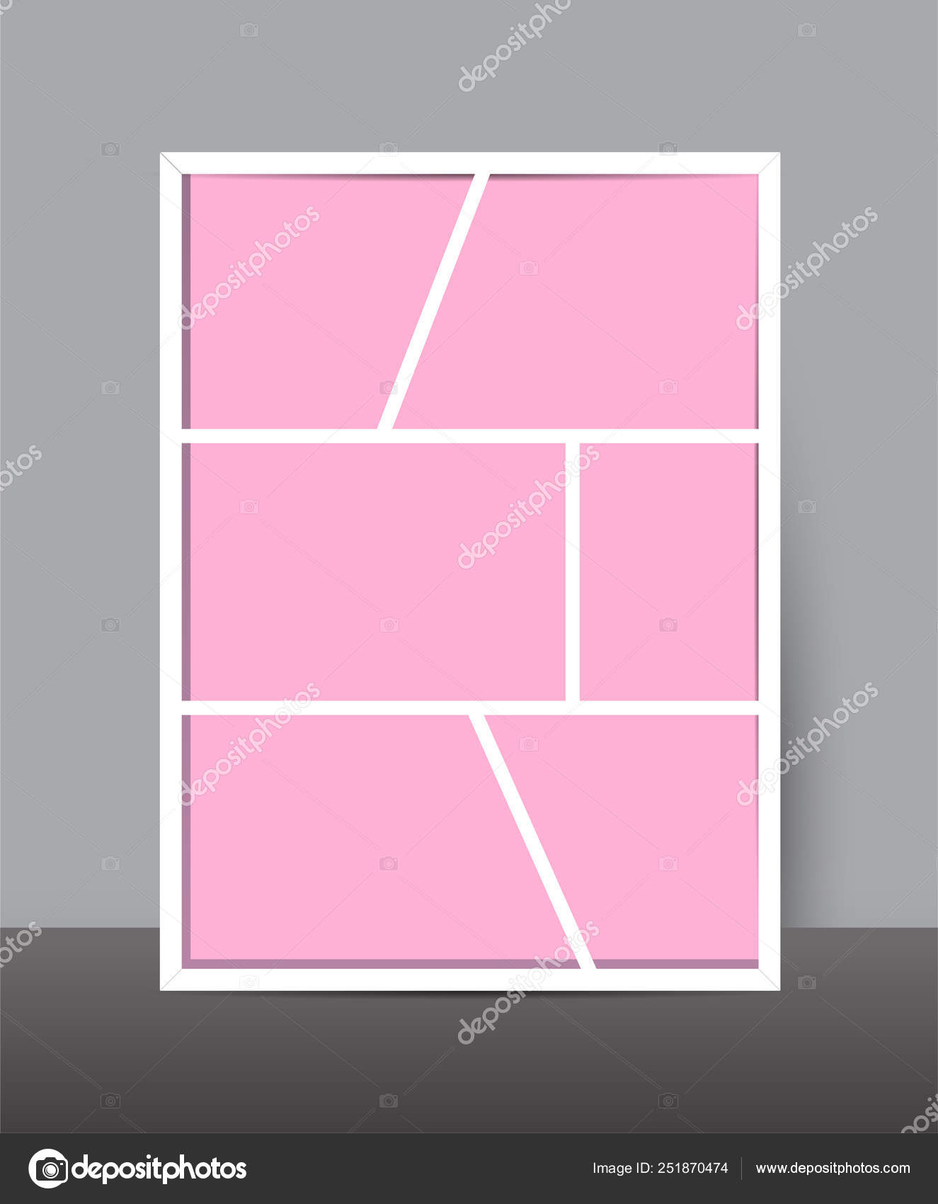 vertical collage layout template frames for photo or collage layout