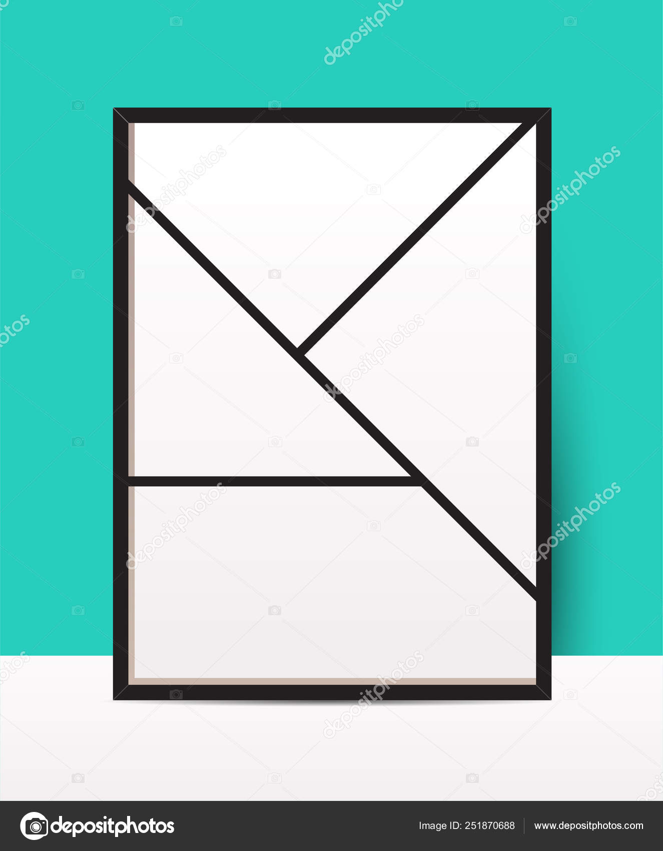 Vertical Collage Layout Template Frames For Photo Or