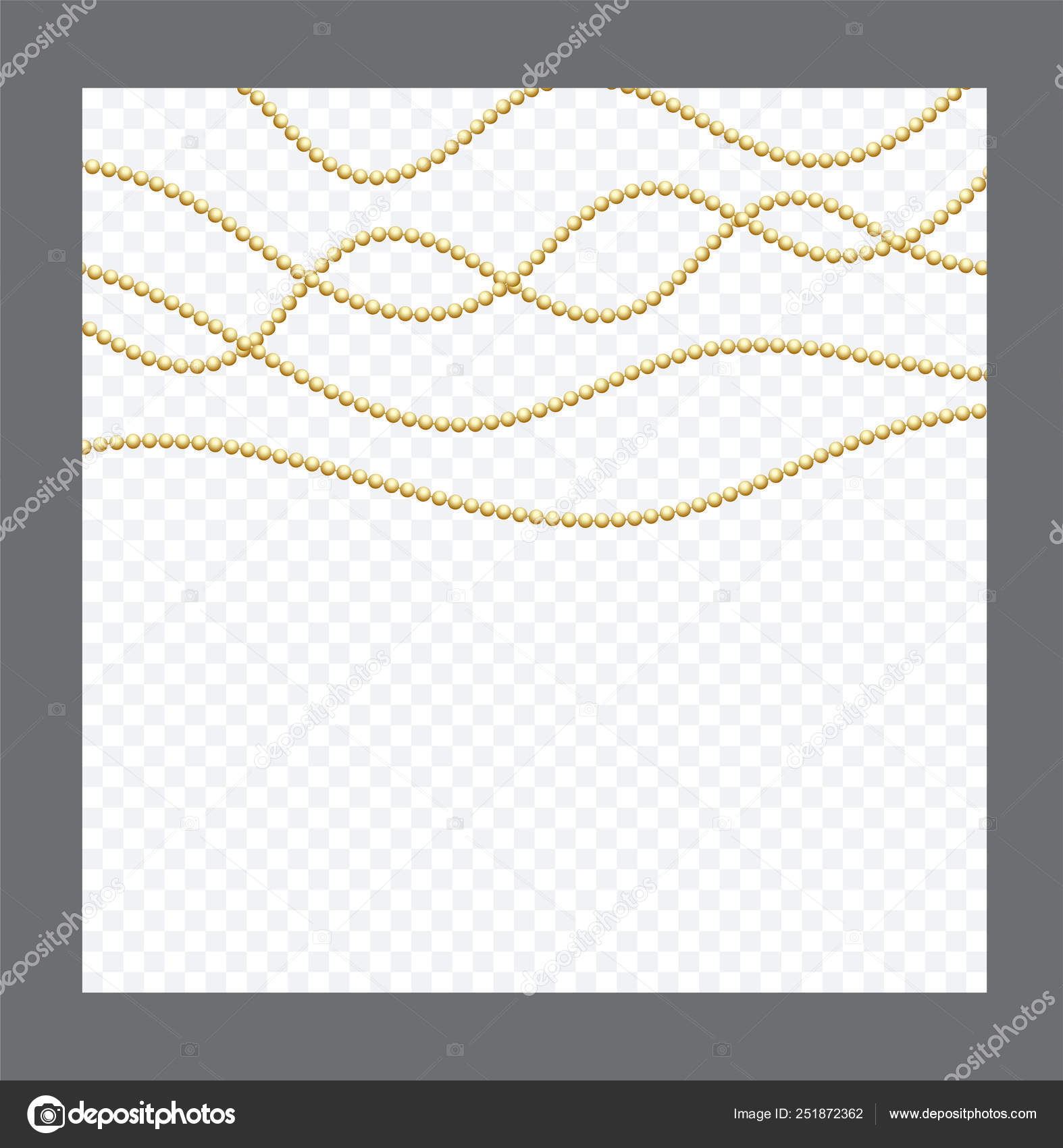 Golden Bronze Color Chain Realistic String Beads Insulated