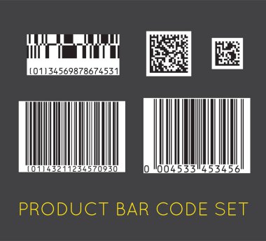 Bar code icon. Set of Modern Flat Barcode.  Can be use as a temp clipart