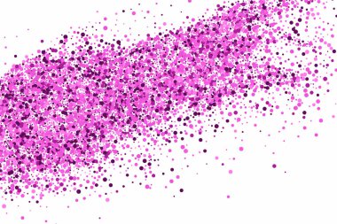 Glitter göz makyaj doku beyaz üzerinde Izole. Amber parçacıklar renk. Kutlama arka plan. Konfeti 'Nin parlak patlaması. Vektör Illustration.