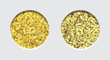 Glitter göz farı tinsel Shimmer, ruj veya toz. Soyut parlaklık daireler, palet, vektör makyaj.