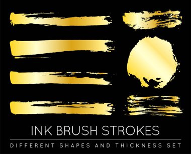 Tasarımınızı için bir arka plan yapmak altın boya konturları altın sıcak folyo, altın yaprak gibi görünüyor kümesi