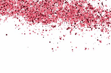 Glitter göz makyaj doku beyaz üzerinde Izole. Amber parçacıklar renk. Kutlama arka plan. Konfeti 'Nin parlak patlaması. Vektör Illustration.