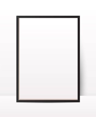 Duvar arka planda gerçekçi fotoğraf çerçevesi. Erişkinde için mükemmel