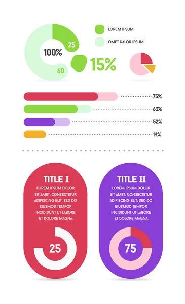 Infografik Elemente Und Objekte Gesetzt Vektor Modernes Flaches Design Für — Stockvektor